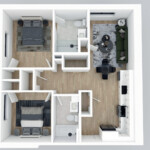 2BD, 2BA Unit (Floor Plan B1-a)