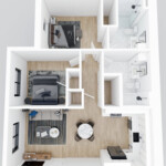 2BD, 2BA Unit (Floor Plan B2)