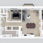 4BD, 2BA Unit with Balcony (Floor Plan D1-a)